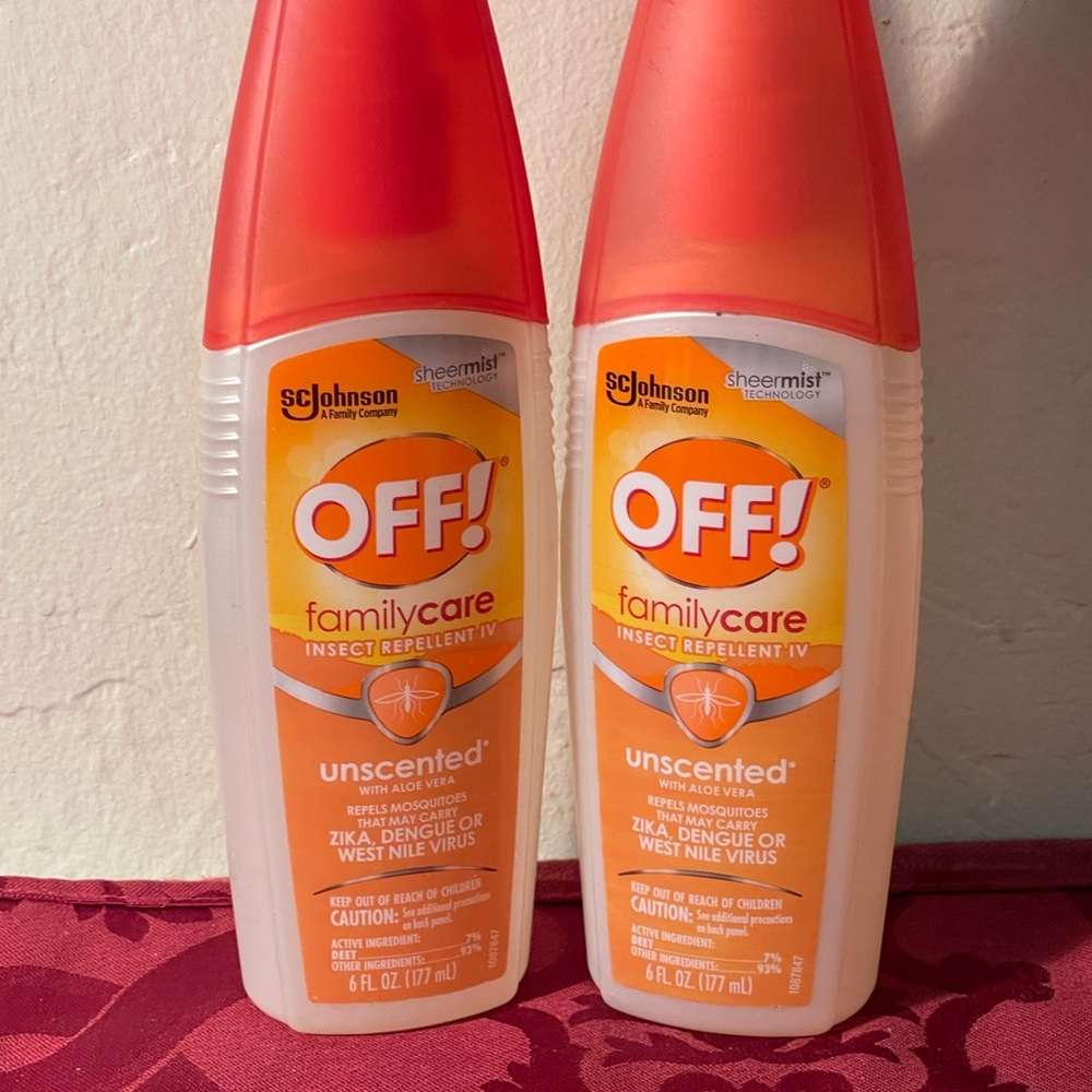 NEW: OFF insect repellent IV *Unscented* w/Aloe Vera set of (2)